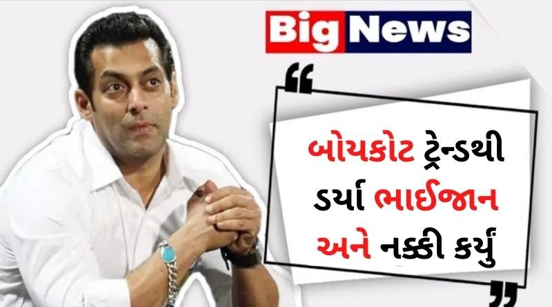 બોયકોટ ની ઝપેટ માં આવ્યા સલમાન ખાન, પહેલી આના માટે તૈયાર થયા અને... જાણો અહેવાલ...