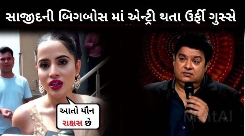સાજીદ ખાનની બિગબોસ માં એન્ટ્રી થતા ઉર્ફી જાવેદ ગુસ્સે ભરાઈ અને કહ્યું એવું કે...