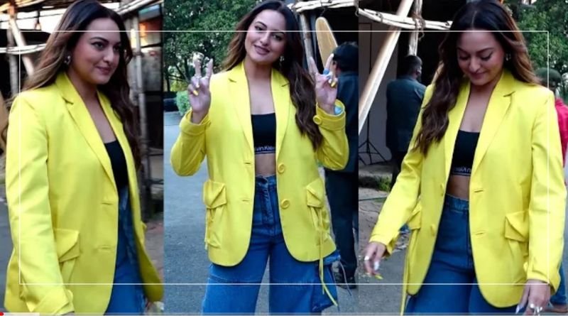 વજન ખૂબ વધી ગયું છે અને બ્લેઝર ખોલીને બોલ્ડ લૂકમાં સામે આવી સોનાક્ષી સિંહા, જુઓ...