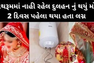 બે દિવશ પહેલા પરણી આવેલી નવીનવેલી દુલ્હન નું બાથરુમ મા દુઃખદ નિધન, પરિવાર તૂટી પડ્યો..