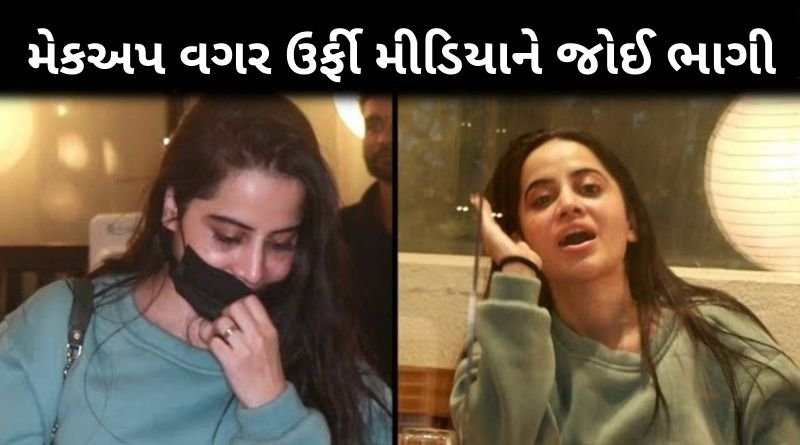 મેકઅપ વગર આવી ગયેલી ઉર્ફી જાવેદ મિડીયા ને જોઈ ભાગી, યુઝર બોલ્યા દેખાયું અસલી રૂપ...