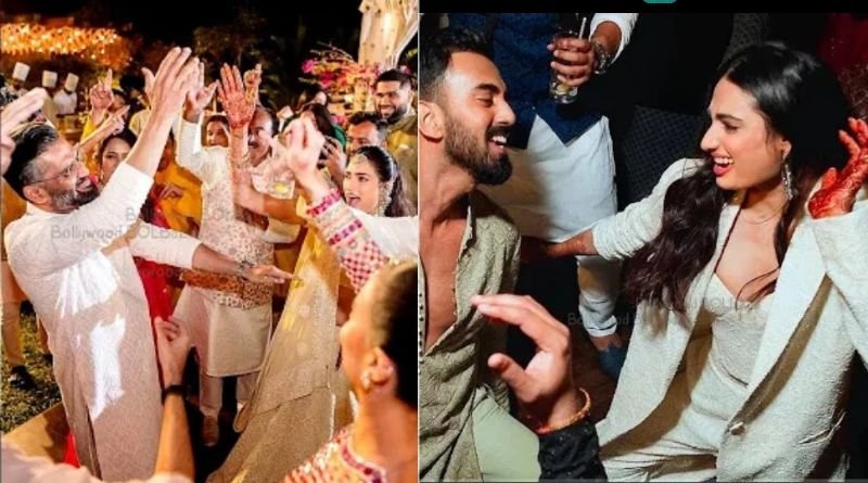 અથિયા શેટ્ટી અને કે એલ રાહુલ નો સંગીત શેરમેની માં ખુબ ઠુમકા માર્યા, પિતા સુનીલ શેટ્ટી પણ પાછા ન રહ્યા...